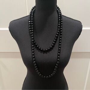 Stella & Dot Chic Ebony Glass Bead Necklace